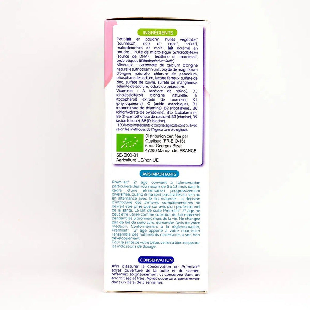 Premibio Organic Premilait Follow-on Cow Formula- Stage 2 (6 to 12 months) - (600g)