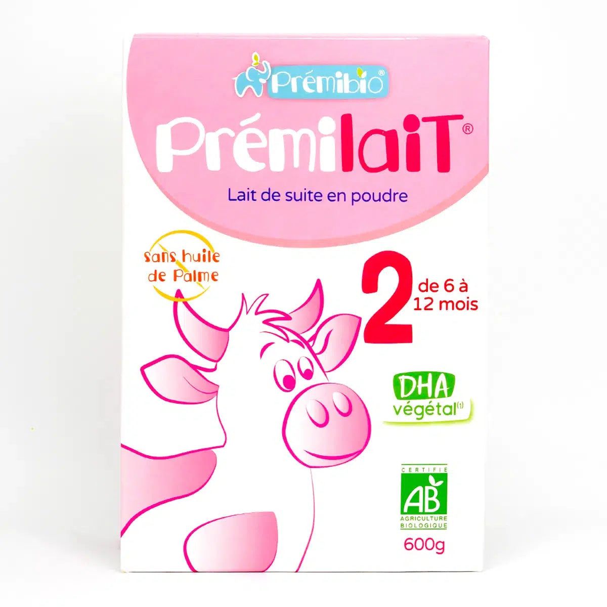 Premibio Organic Premilait Follow-on Cow Formula- Stage 2 (6 to 12 months) - (600g) - 8 Boxes