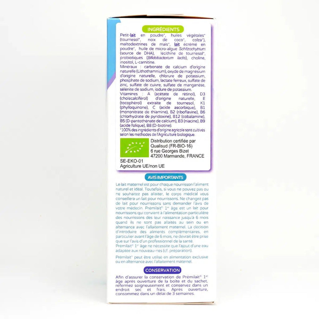 PREMIBIO COW STAGE 1 NUTRICIONAL VALUES
