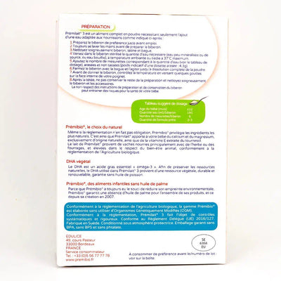 PREMIBIO COW STAGE 3 NUTRICIONAL VALUES