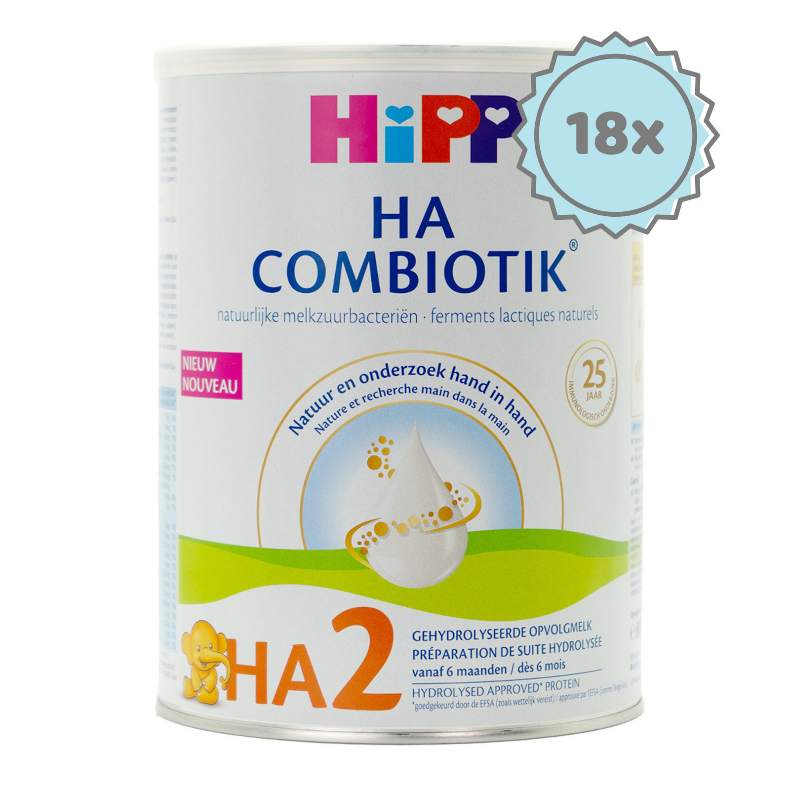 HiPP HA Dutch Stage 2 Hypoallergenic Combiotic Formula (800g) | Organic European Baby Formula | 18 cans