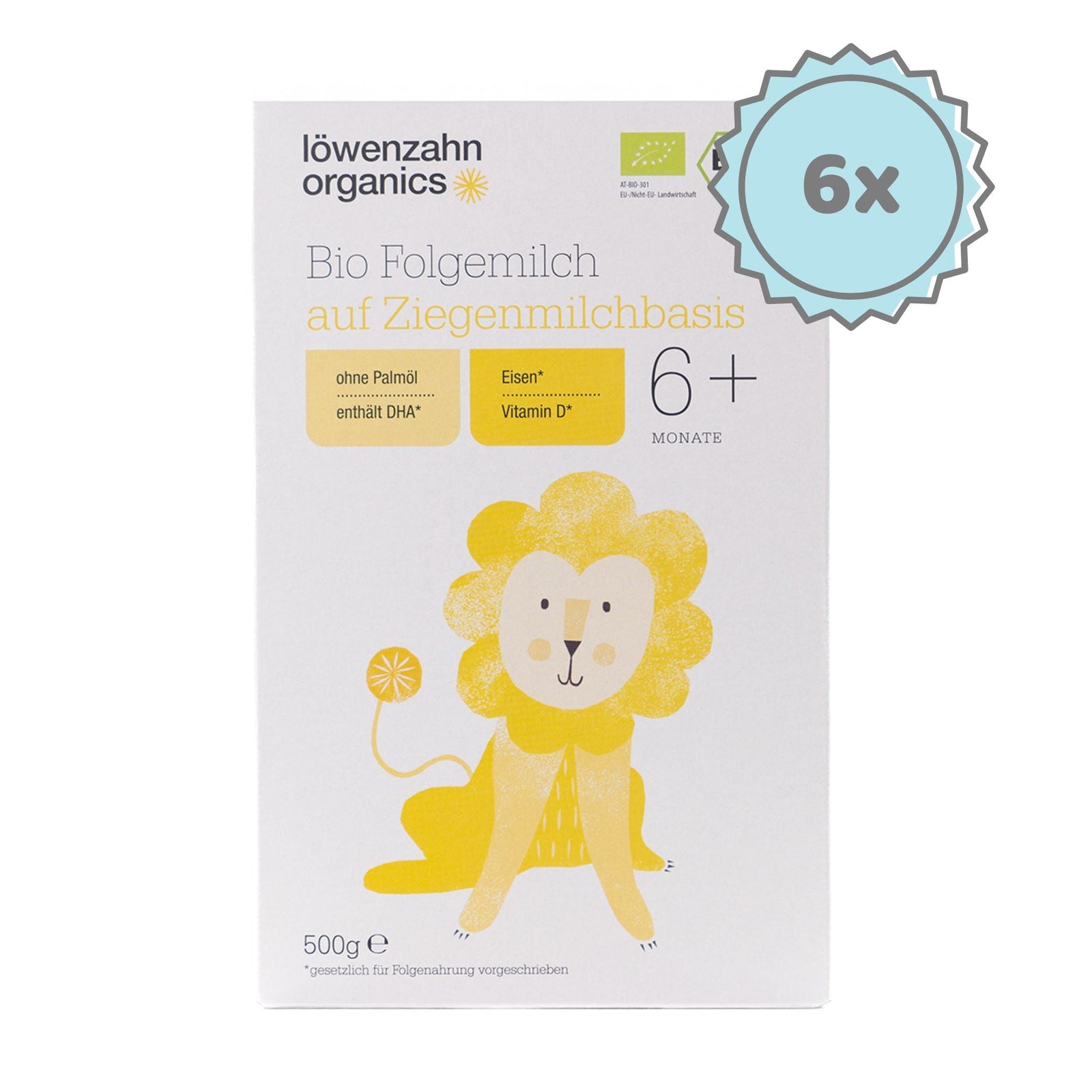 Löwenzahn Organics Goat Stage 2 | European Follow-On Baby Formula | 6 boxes