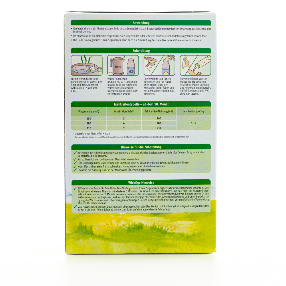 Holle Goat Stage 3 (10+ Months) Milk Formula | Baby Formula Preparation Instruction