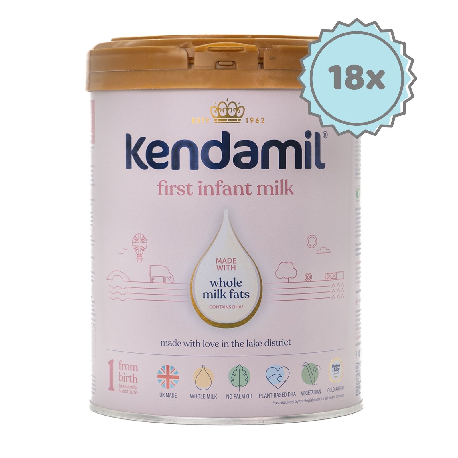 Kendamil Classic First Infant Milk Formula Stage 1 | Organic European Baby Formula | 18 cans