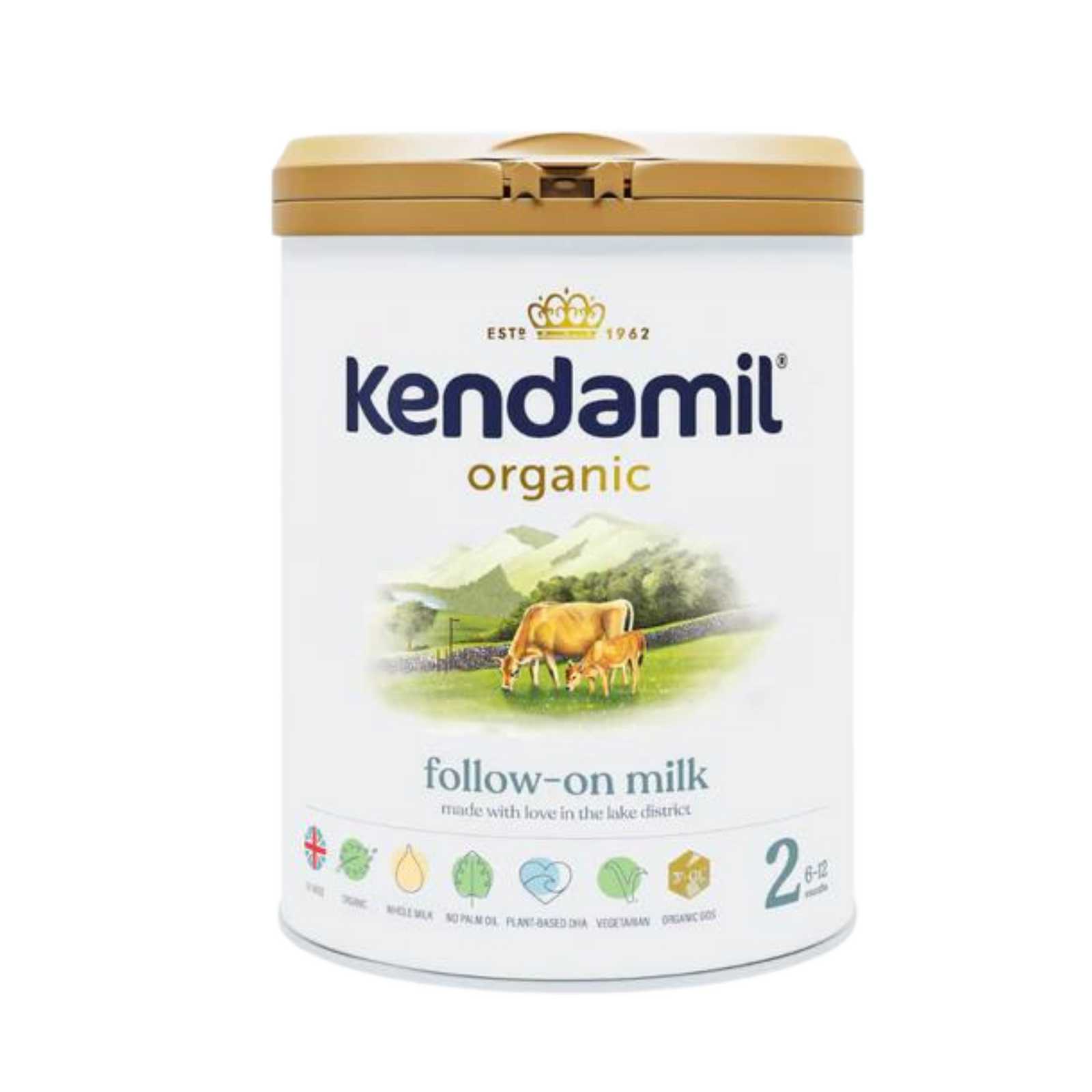 Kendamil Stage 2 (6-12 Months) Organic Milk Formula (800g) - 6 cans