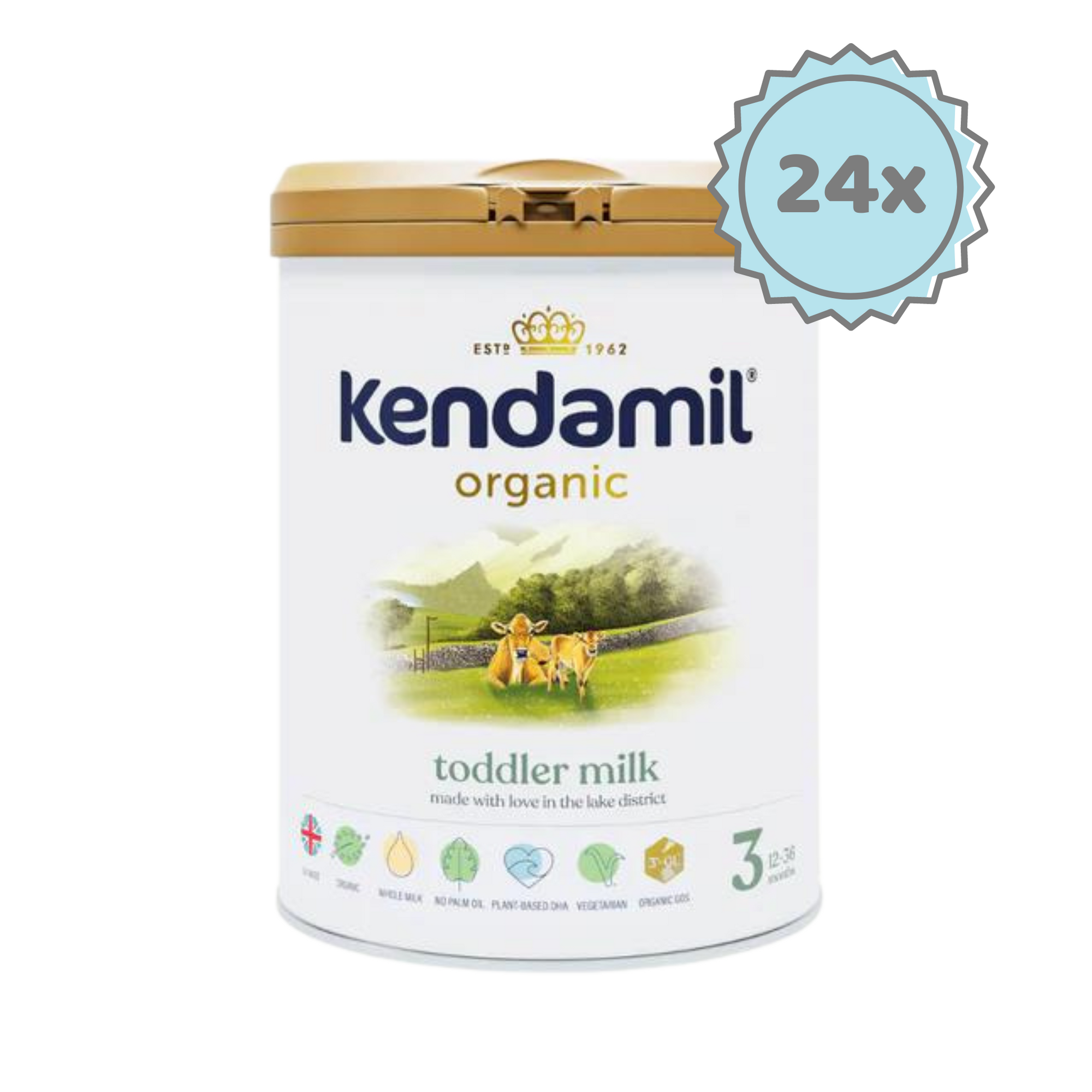 Kendamil Stage 3 Organic Milk Formula (800g) - 24 Cans