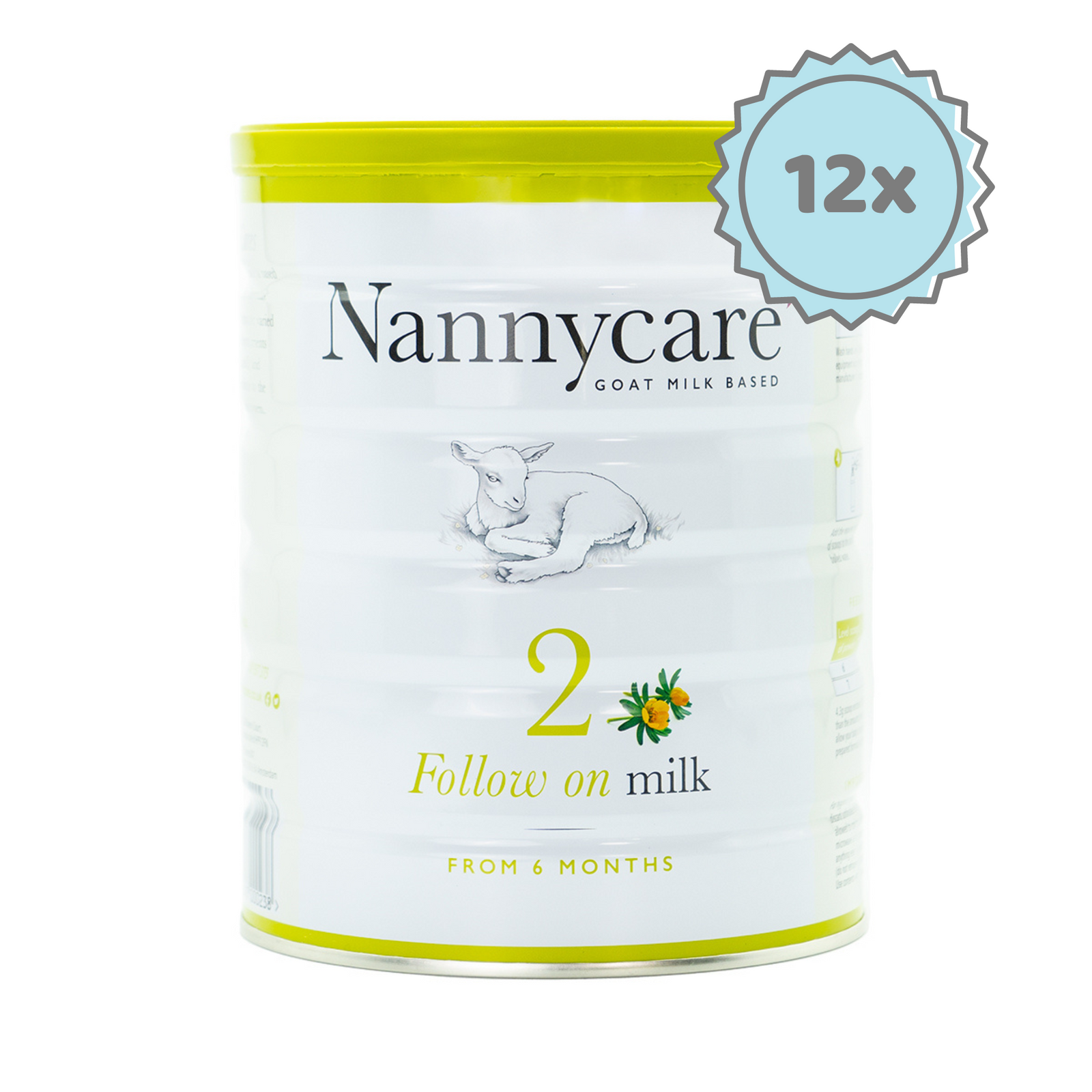 Nannycare Stage 2 (6-12 Months) Goat Milk Formula | Organic European Baby Formula - 12 cans
