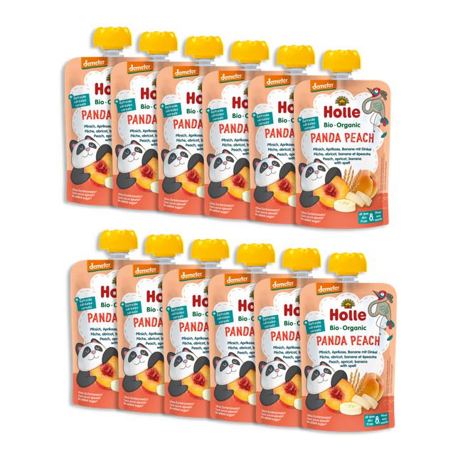 Panda Peach - Peach, Apricot, Banana with Spelt (100g), from 8 months - 12 Pouches
