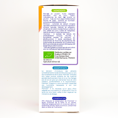 PREMIBIO COW STAGE 3 NUTRICIONAL VALUES