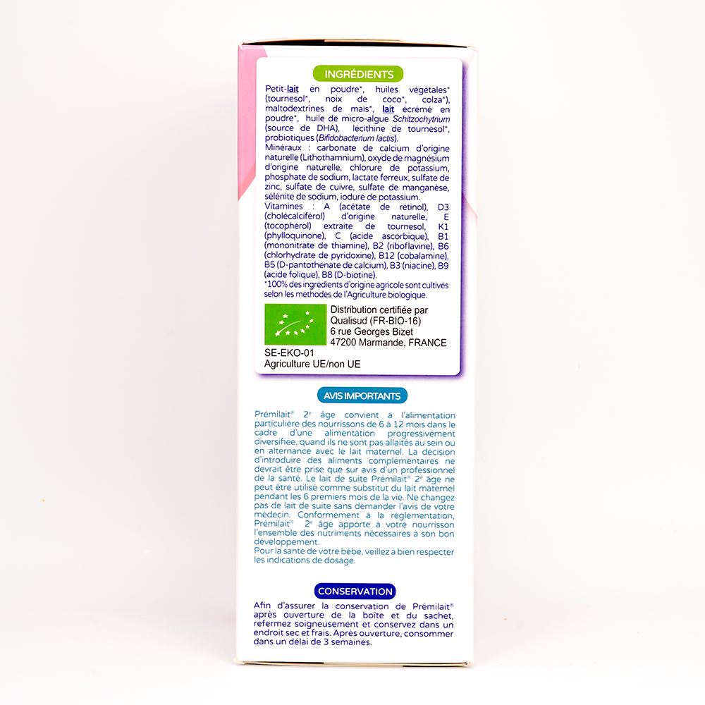 Premibio Organic Premilait Follow-on Cow Formula- Stage 2 (6 to 12 months) - (600g)